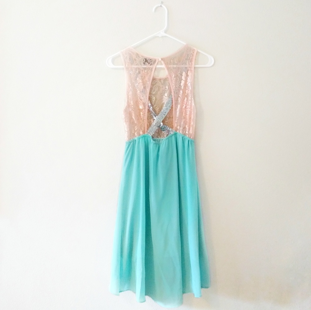 Lace High-Low Dress